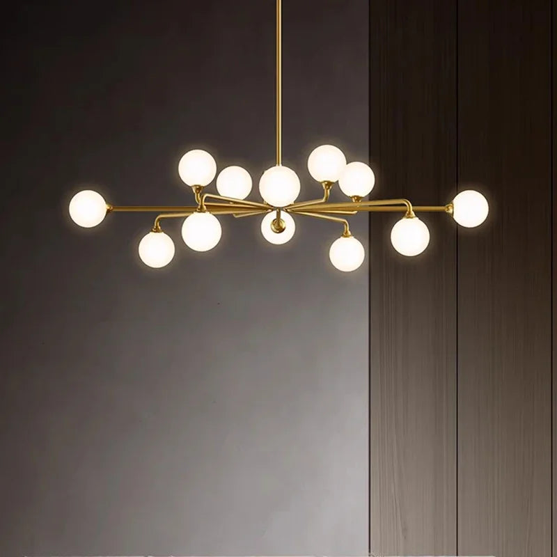 lustre moderne en verre suspendu pour décoration maison - vue 5 sur 8