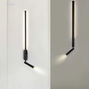 Modern Bedroom Living Room Wall Light ON/OFF Switch AC220V Black White Long Wall Lamps with LED Spotlights