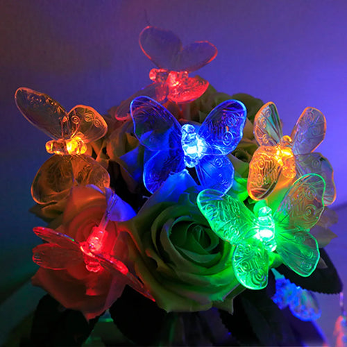 LED-Lichterkette Schmetterling für festliche Dekoration - vue 6 sur 8