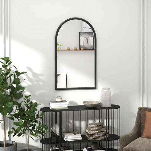 miroir mural en bois avec cadre de fenêtre élégant