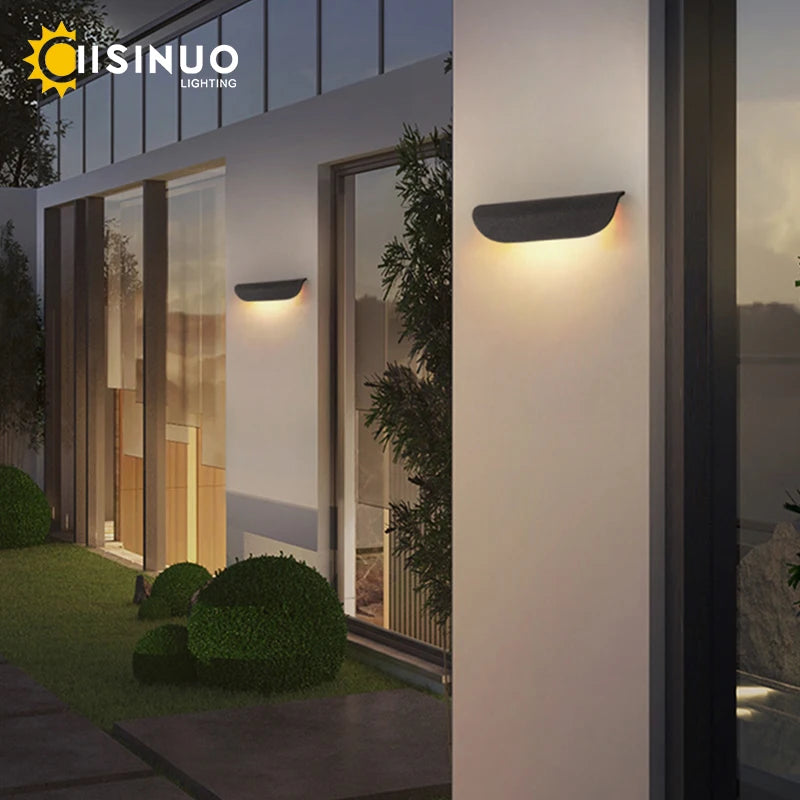 Applique murale extérieure extérieure IP65 étanche LED luminaires muraux finition blanche lumière en aluminium pour porte d'entrée de porche - vue 3 sur 10