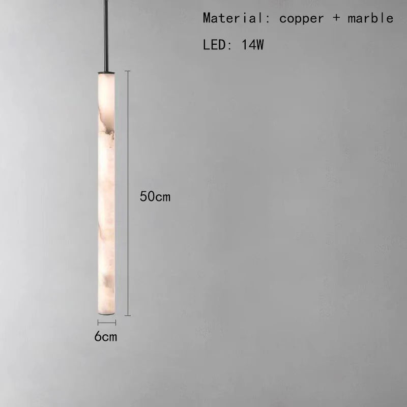 Kronleuchter aus Marmor und Messing 3.000 K mit verstellbarem Kabel für Innenräume