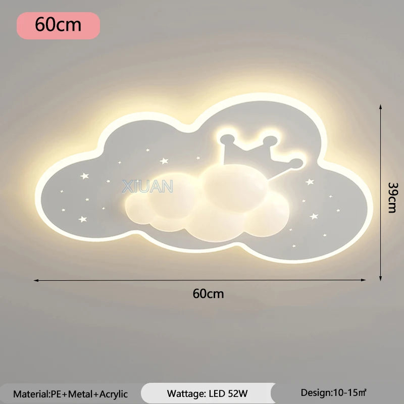 plafonnier nuage romantique pour chambre d'enfant ou bébé