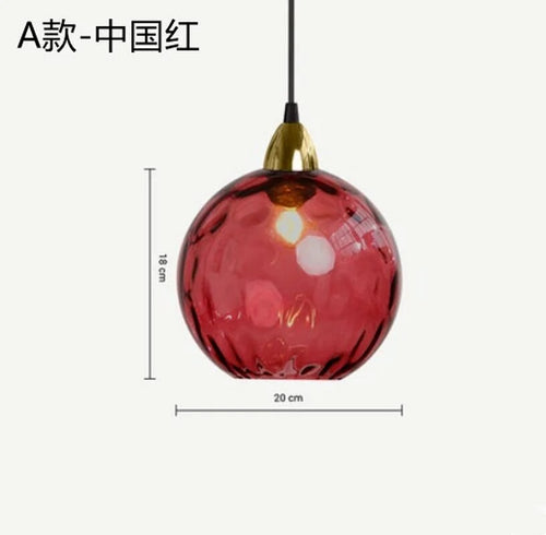 Kronleuchter aus farbigem Glas mit Wasserstruktur nordisches Design modern - vue 15 sur 29