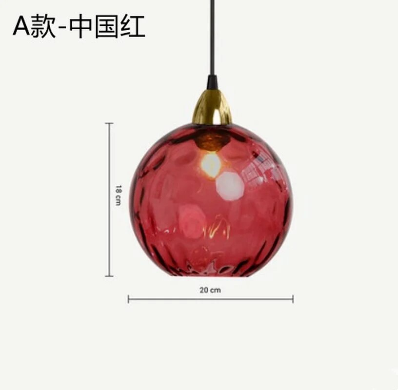 Kronleuchter aus farbigem Glas mit Wasserstruktur nordisches Design modern - vue 14 sur 29