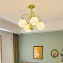 lustre européen en verre de citrouille éclairage led pour intérieur