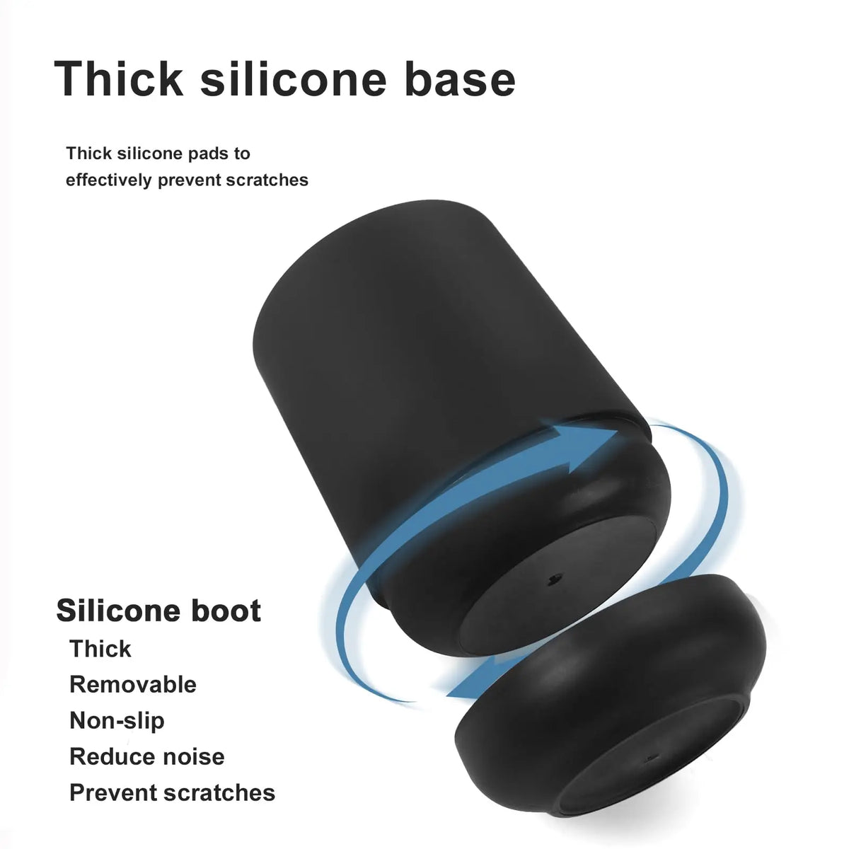 Matte Black toothbrush holders for bathrooms with silicon boot, Modern tooth brushing and toothpaste holder cup for bathroom Org - vue 3 sur 6