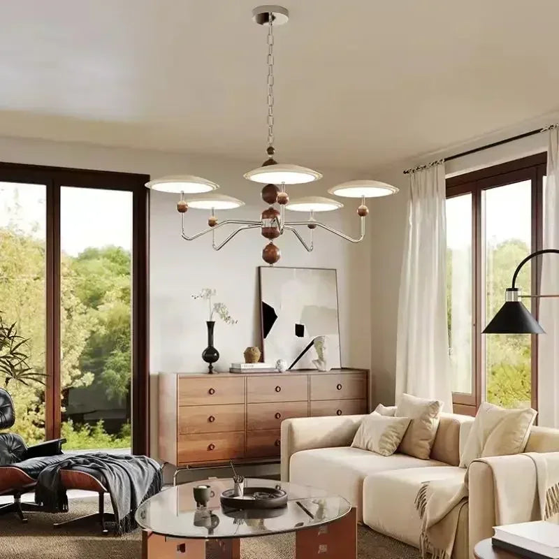 lustre moderne nordique design soucoupe volante avec lumière led - vue 4 sur 11