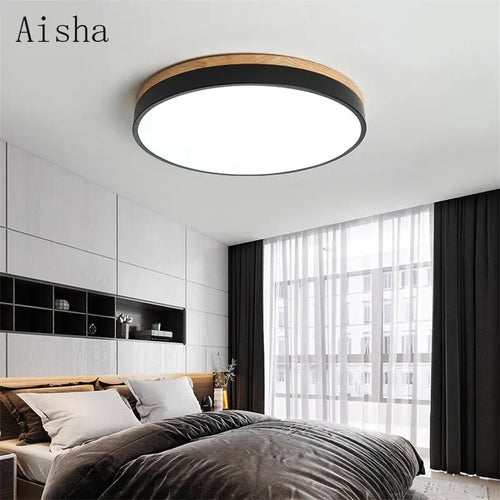 Moderne LED-Deckenleuchte Rund Multicolor Skandinavisch Oberfläche - vue 2 sur 12