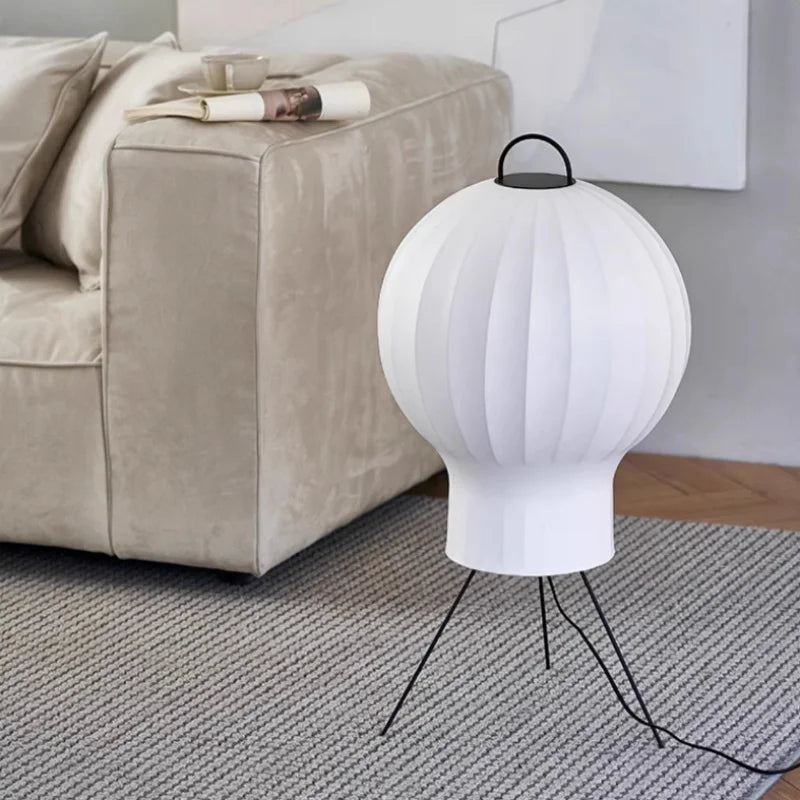 Jellyfish Floor Lamp Silk Standing Light Table Lamps for Bedroom Beside - vue 6 sur 7