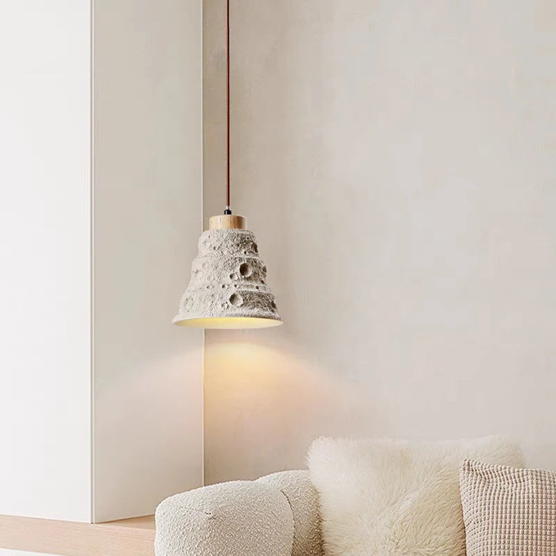 lustre en ciment micro-vent style rustique pour restaurant et bar - vue 7 sur 8