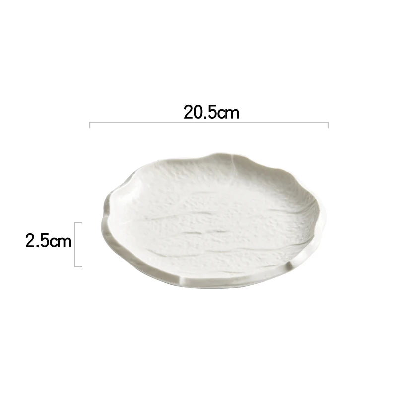 Assiettes céramique forme irrégulière style moderne cuisine