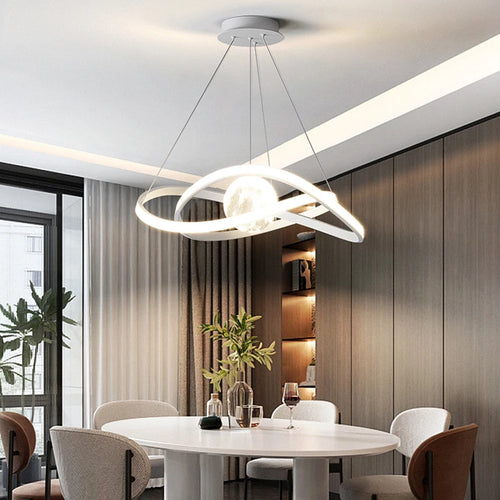 Moderne LED-Pendelleuchte im schwarzen Art-Design für den Innenbereich - vue 4 sur 12
