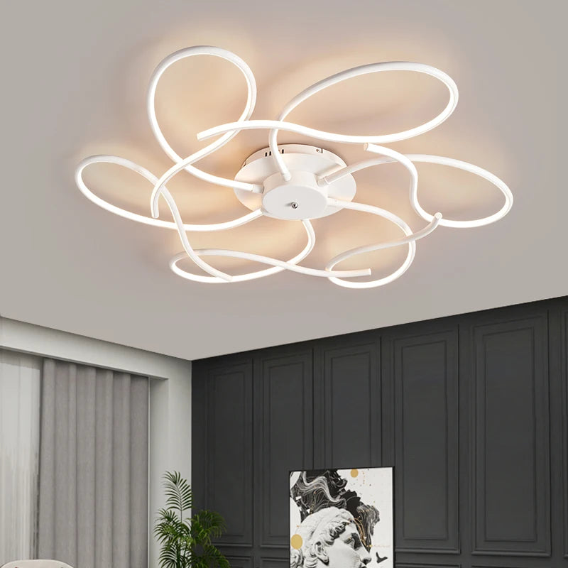 Gleam Modern LED Chandelier For Home Living Room Decoration, Bedroom Home Decoration, Ceiling Chandelier For Smart Home - vue 5 sur 10