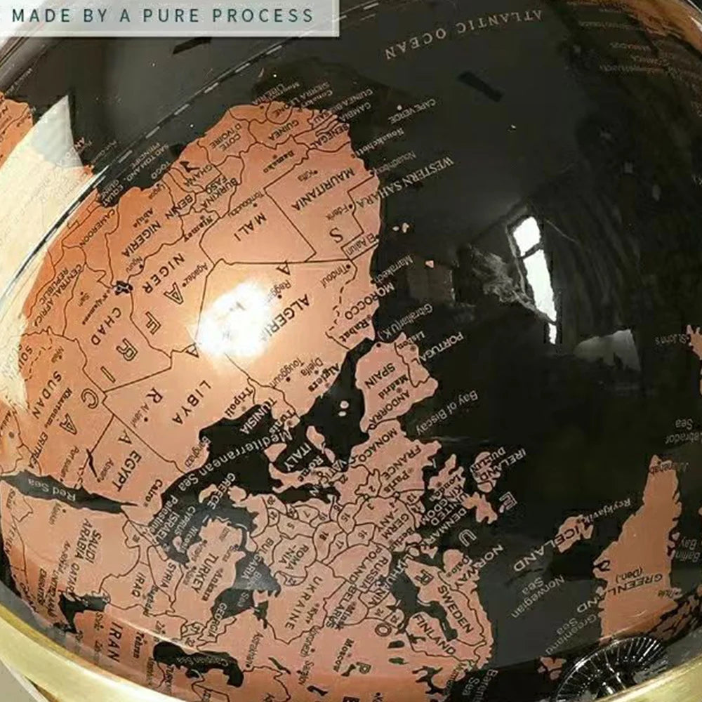 globe terrestre rétro pour décoration et apprentissage créatif - vue 5 sur 8