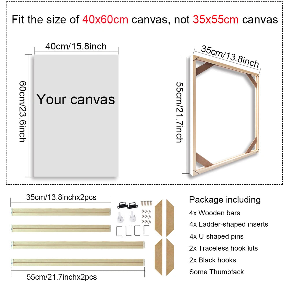 cadre mural en bois pour toiles et peintures décoratives - vue 13 sur 30