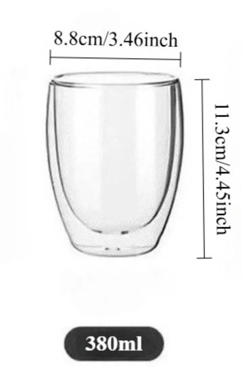 Tasse verre double paroi striée isolante café whisky