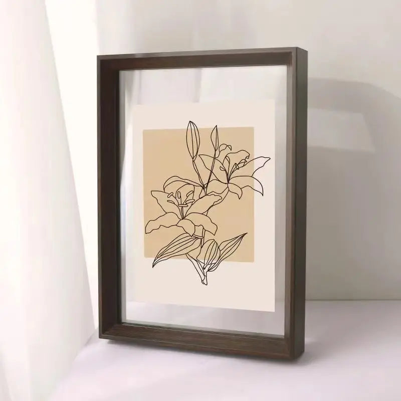 Wall-Hanging, Desktop Solid Wood Photo Frame Transparent Acrylic Frame For Framing Photos, Paintings, Posters, Certificates - vue 9 sur 9