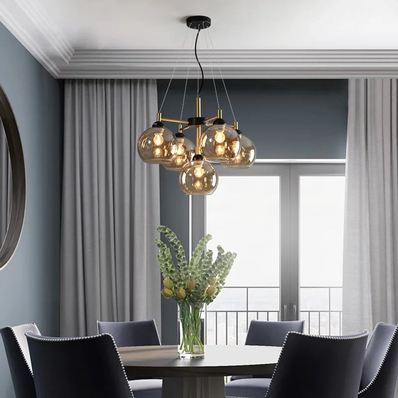 lustre moderne led pour éclairage intérieur suspendu - vue 5 sur 12
