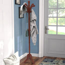 porte-manteaux en bois massif trépied pour sac vêtements et accessoires