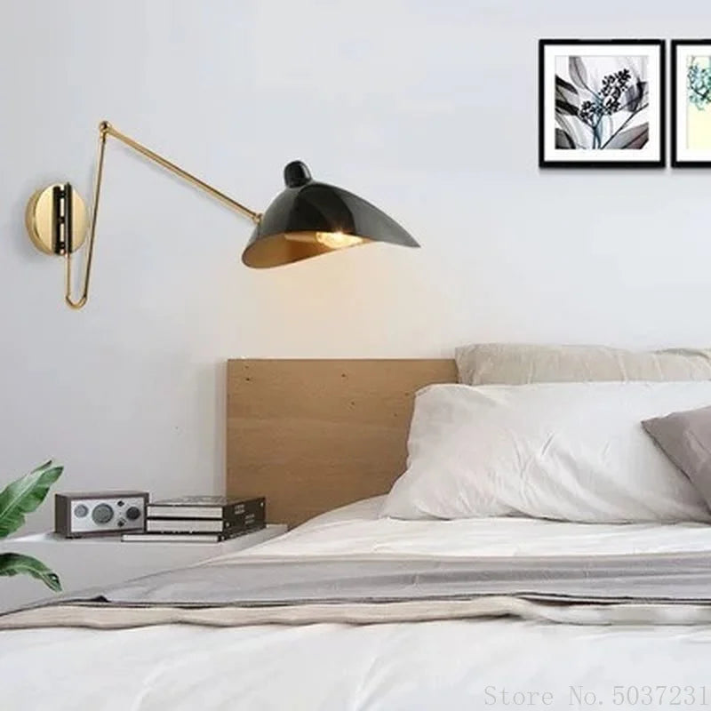 applique murale créative rotative style nordique dawm spider serge mouille - vue 4 sur 7