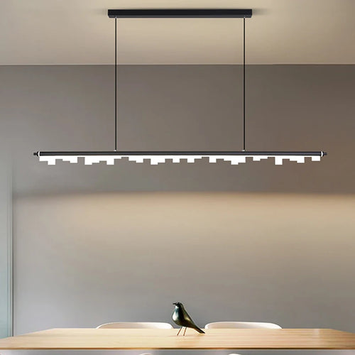 Moderner minimalistischer Kronleuchter in Schwarz-Gold für Pendelleuchten - vue 2 sur 12
