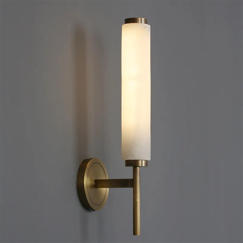 Applique murale LED en marbre naturel