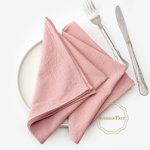 Serviette de table coton lavé style champêtre réutilisable