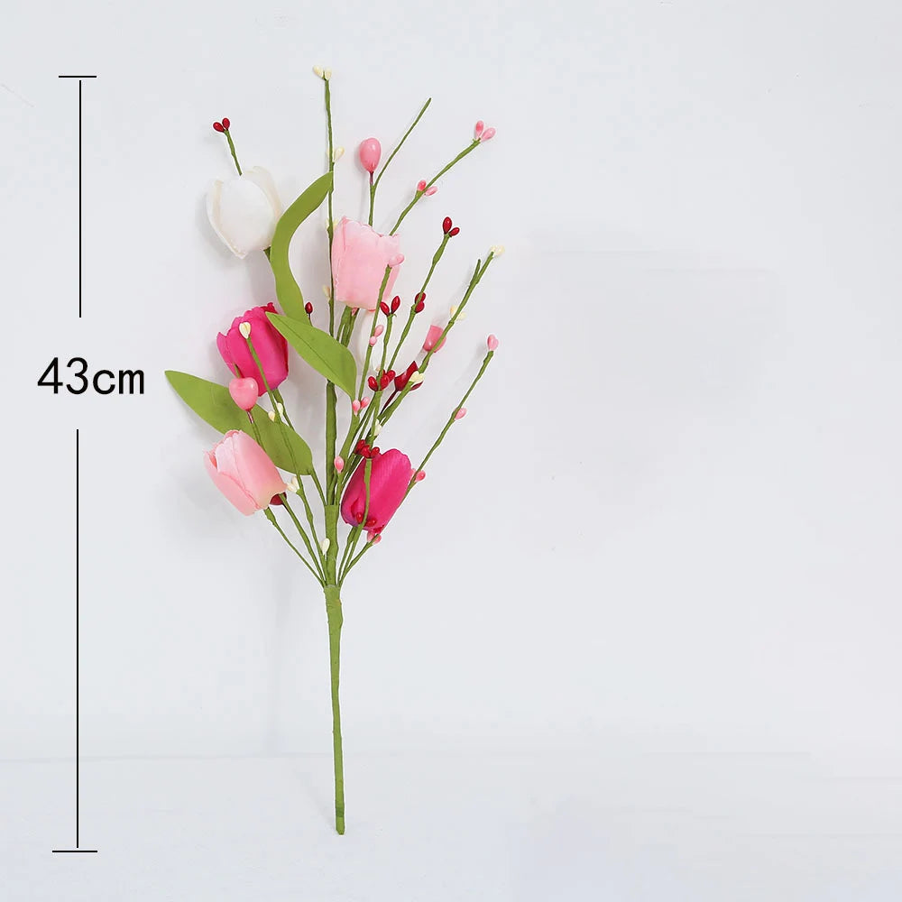 décoration florale tulipes artificielles pour la saint-valentin - vue 4 sur 12