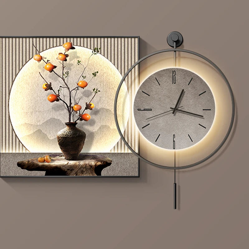 horloge murale grande taille design classique en métal moderne - vue 6 sur 11