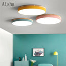 Moderne LED-Deckenleuchte Rund Multicolor Skandinavisch Oberfläche