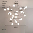 lustre créatif en fer et verre tendance pour décoration intérieure