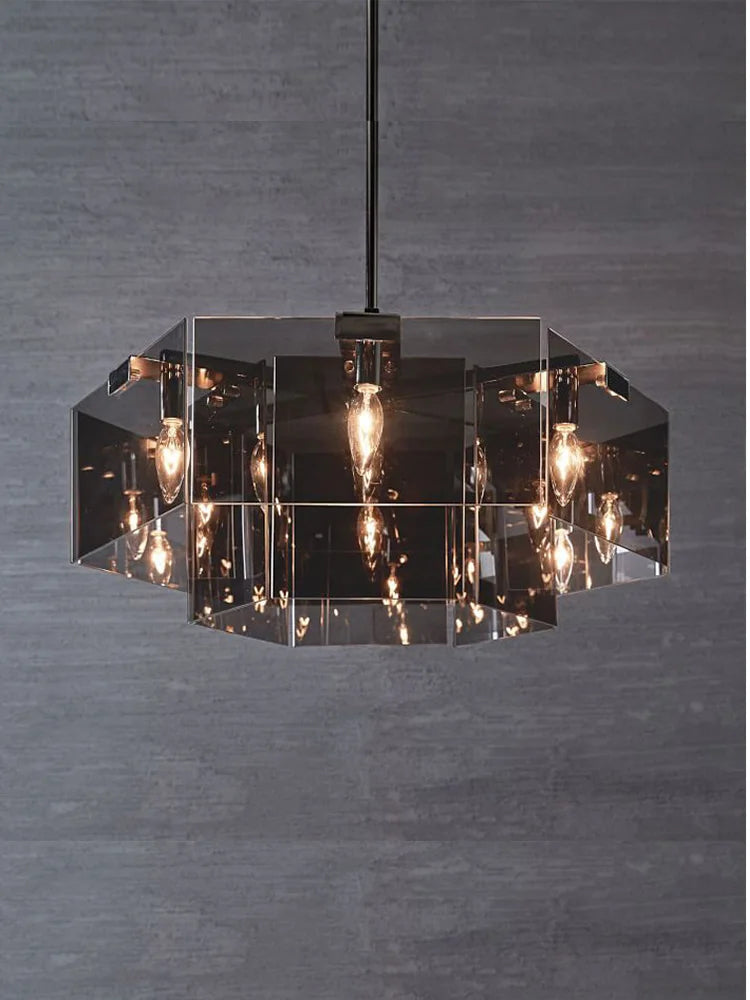 Nordic Minimalist Glass Chandelier with Black Creative Living Room  Bedroom, Dining Room, Italian Lighting Fixtures