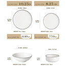 Service table ceramique design bord fin 12 personnes