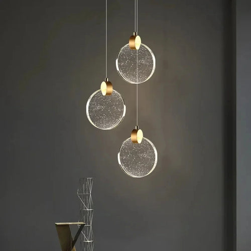 suspension moderne en cristal de calebasse pour décoration intérieure - vue 2 sur 7