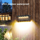Set aus 2 intelligenten wasserdichten LED-Solar-Außenwandleuchten