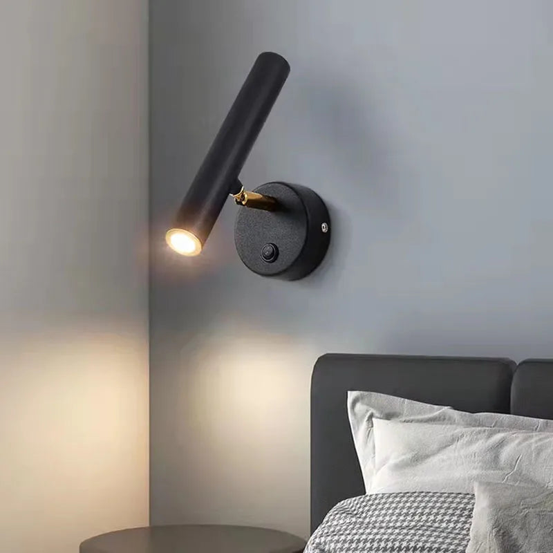 Applique murale led rotative moderne pour lecture et relaxation