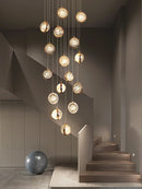 lustre rotatif design nordique en cristal pour éclairage intérieur