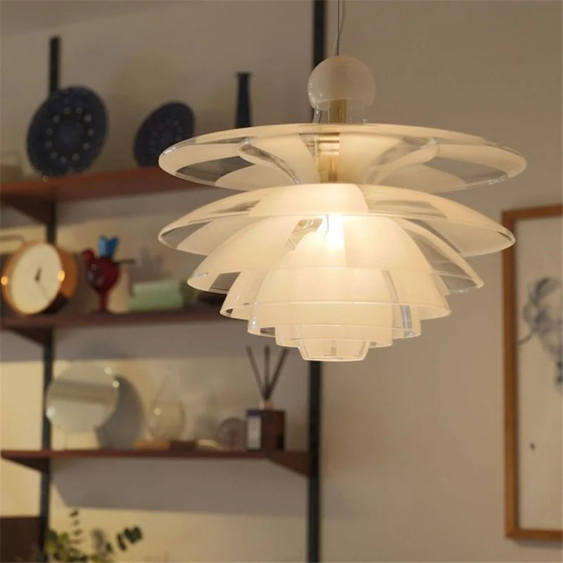 suspension led modernes en acrylique pour intérieur - vue 6 sur 8