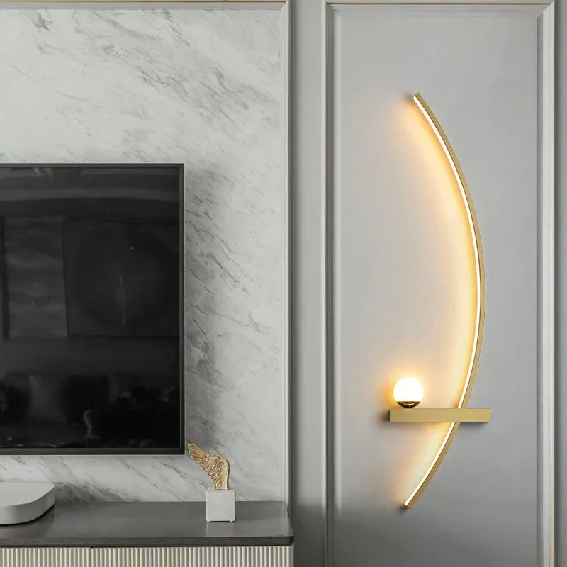 Applique murale LED nordique à rayures - vue 7 sur 18