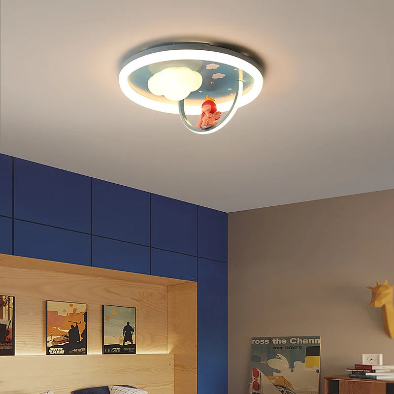 Kreativer LED-Kronleuchter mit drei Köpfen für Kinder - vue 4 sur 14