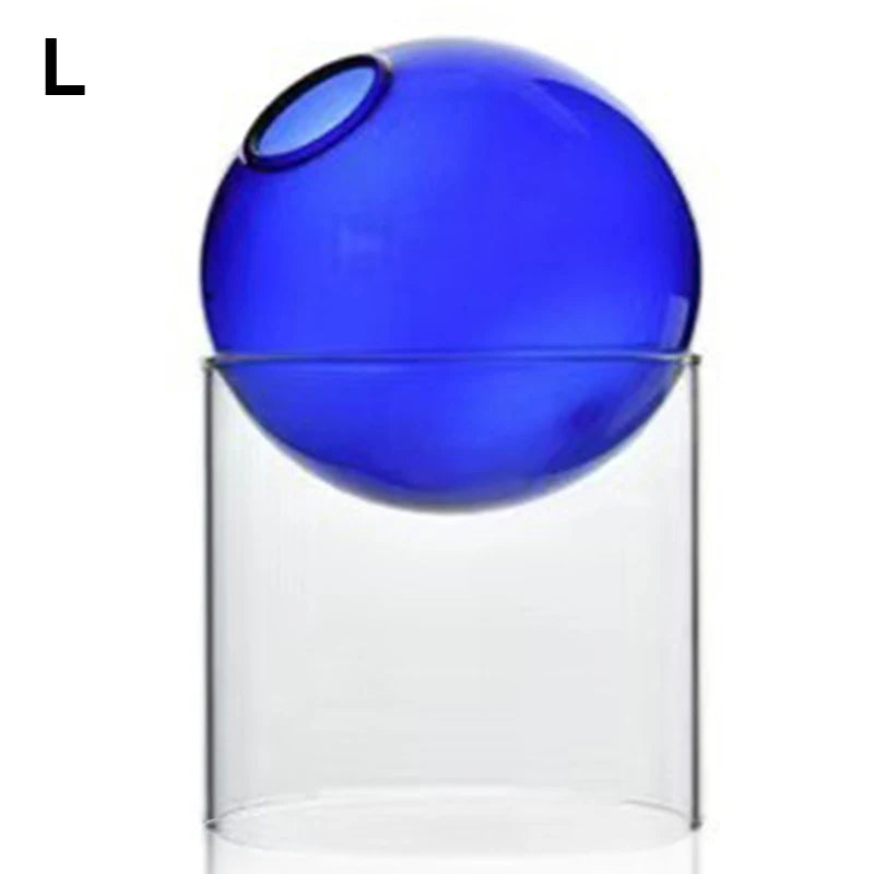 mini vase rond en verre pour décoration hydroponique écologique - vue 13 sur 18