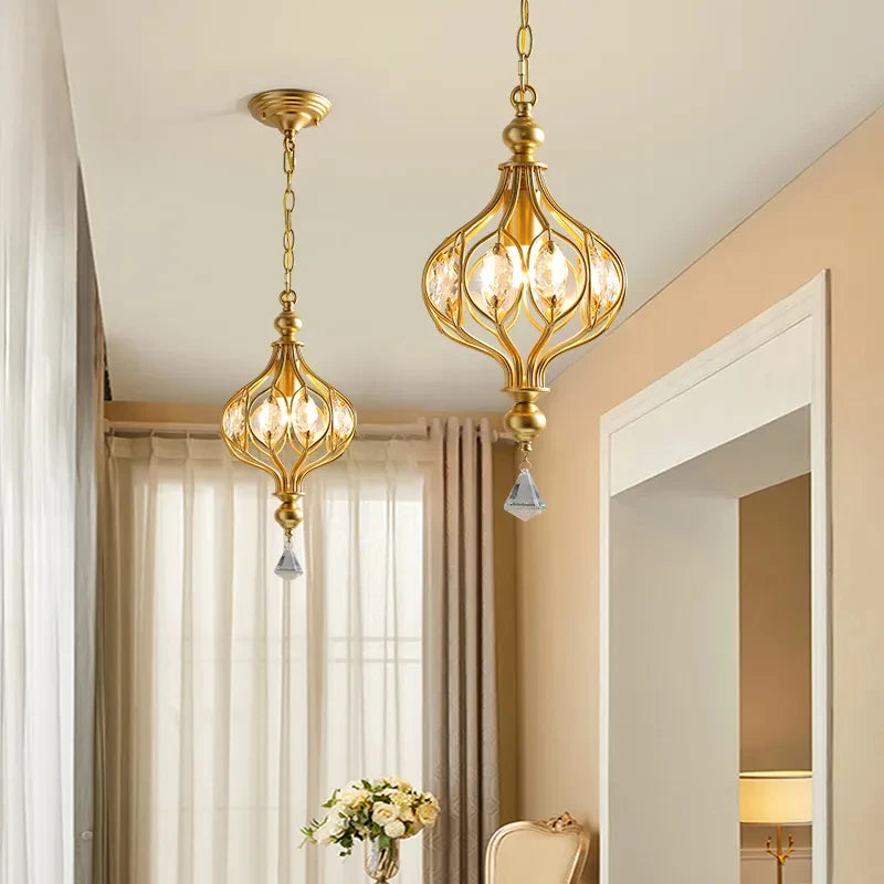 suspension rétro en cristal pour décoration intérieure élégante - vue 5 sur 7
