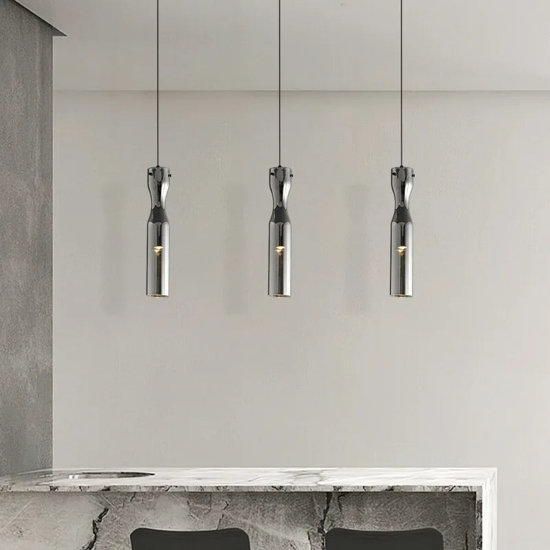 suspension LED moderne avec cordon réglable pour bar - vue 4 sur 7