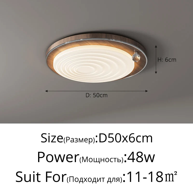 plafonnier à led style médiéval en bois rétro élégant - vue 12 sur 12