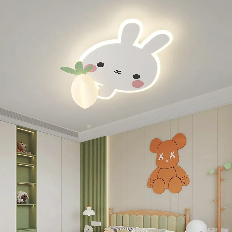 Deckenleuchte Tiere Cartoon für Kinderzimmer mit Fernbedienung - vue 5 sur 10