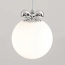 Pendelleuchte aus Milchglas mit Schleife Bauhaus LED