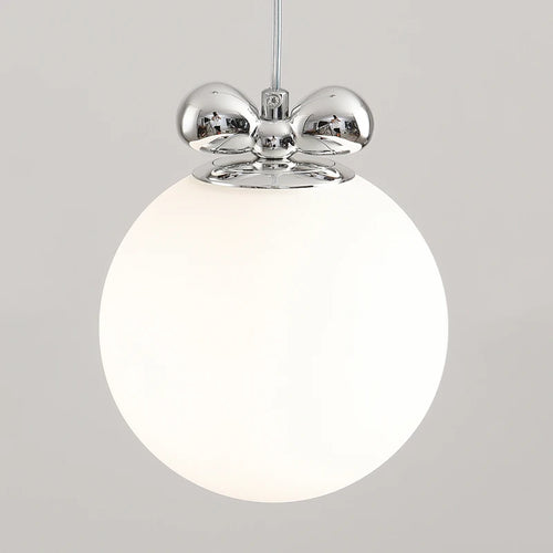 Pendelleuchte aus Milchglas mit Schleife Bauhaus LED - vue 7 sur 7