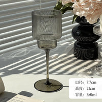 Verres vin rayures style nordique 350 ml