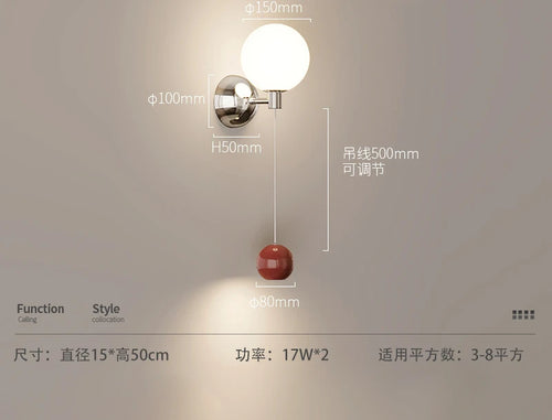 LED-Wandleuchte im Retro-Stil mit mittelalterlichem Design für die Innendekoration - vue 10 sur 9